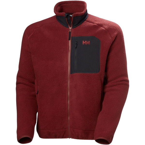 2025 Helly Hansen Männer Panorama Pile Fleece Block Jacket 49460 - Mars Red